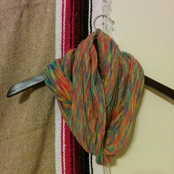 Rainbow infinity scarf