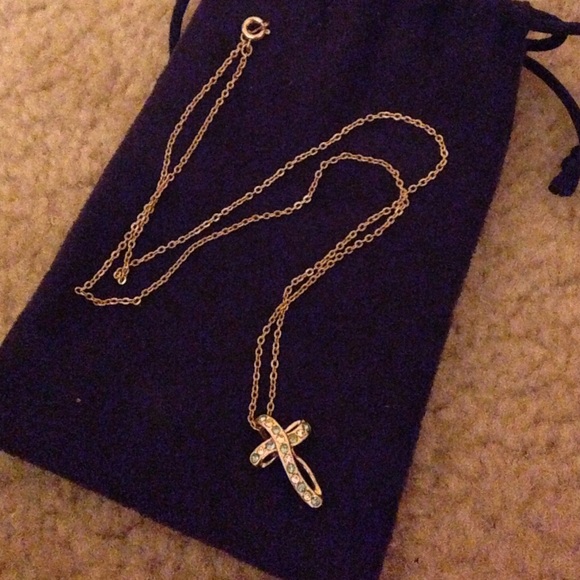 Gold plated cross necklace