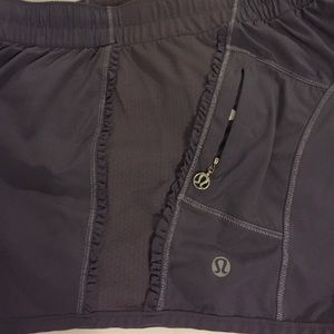 Lululemon RARE! shorts with ruffle detailing