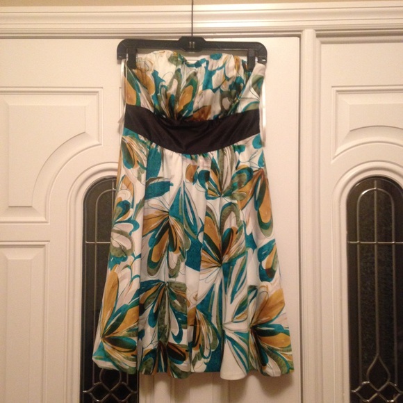 The Limited Floral Strapless Dress