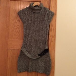 Green n ivory sweater dress