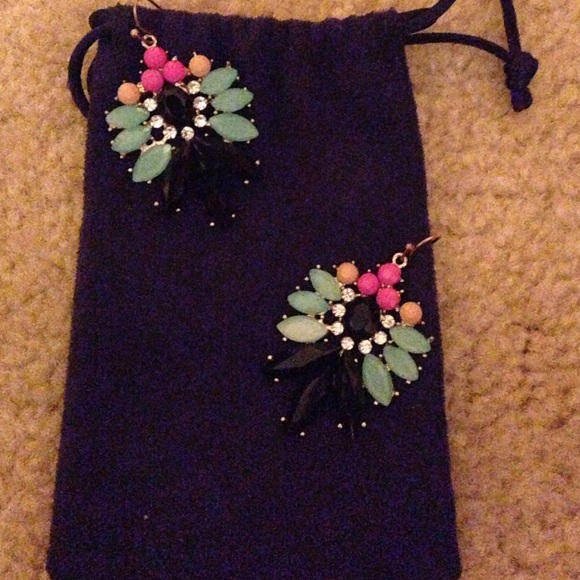 Earrings(gold and multicolored)