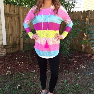 Multi Color Knit a Tunic
