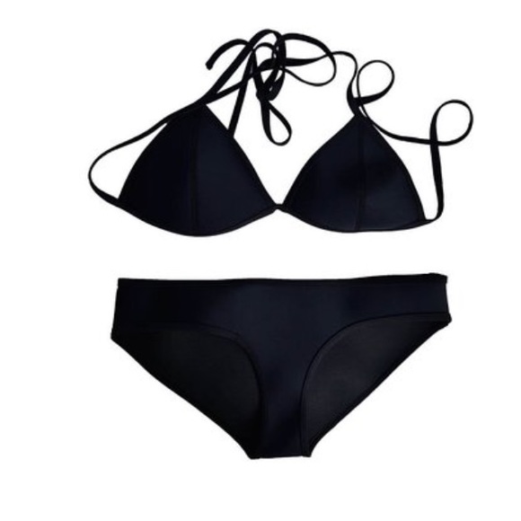 Brand new black neoprene bikini
