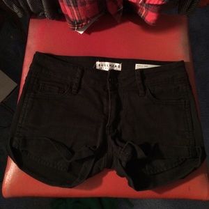 Black Bullhead Denim Shorts