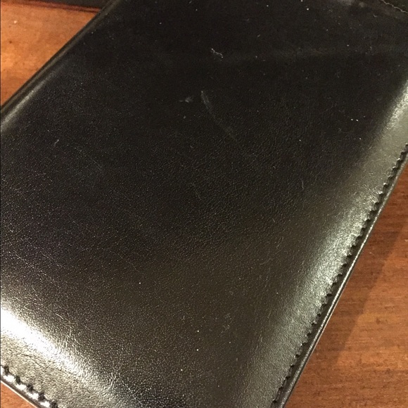 Black leather planner