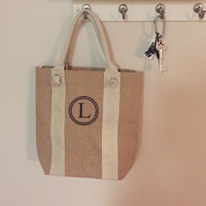 L monogram tote bag