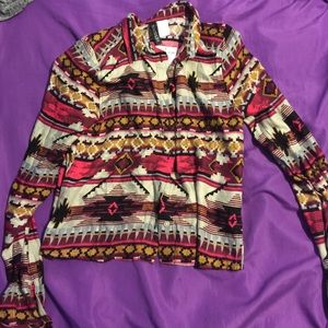 H&M Aztec long sleeve shirt