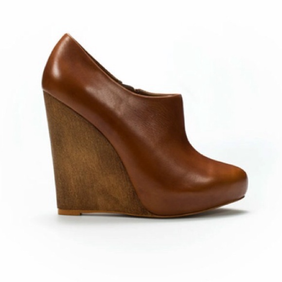 Zara Wooden Wedge Heels