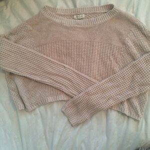 Urban outfitters cropped cream sweater