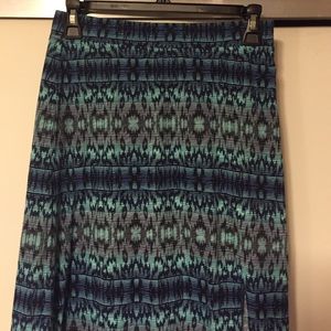 Blue detailed maxi skirt!