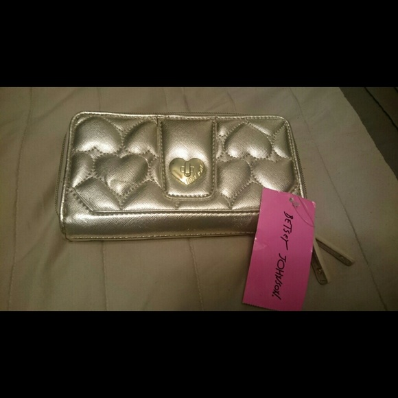 Brand New Betsey Johnson Wallet Gold
