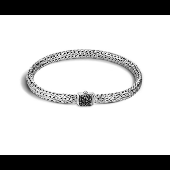 John Hardy Batu Bracelet with Black Sapphire Clasp