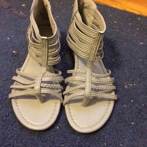 grey gladiator sandals