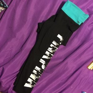 PINK yoga pants real and black size small