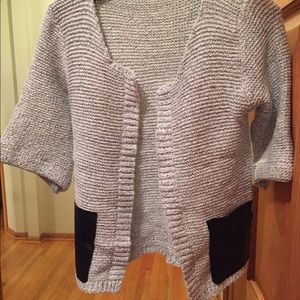 Half sleeve knit cardigan