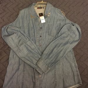 Denim long sleeve shirt