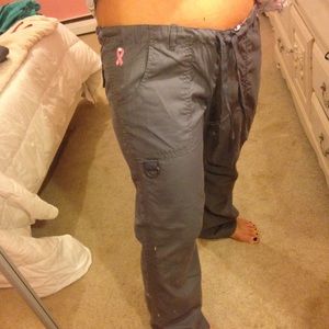 Cargo scrub pants S black and M steel grey