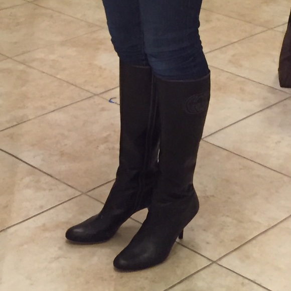 Leather Gucci boots