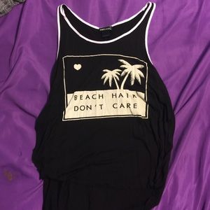 Wet seal "beach hair don't care" muscle tee