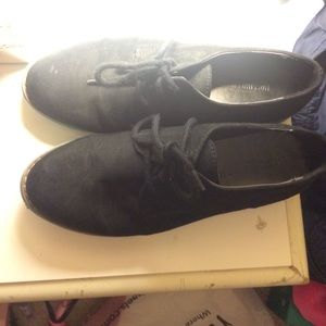 Black suede shoes