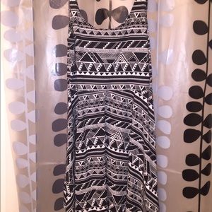Tribal black and white tank dress; Victoria secret