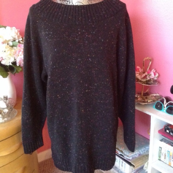 Stefano Sweaters - VINTAGE STEFANO TWEED LOOSE LONG SWEATER L