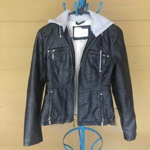 DELIAS Leather Hooded Jacket