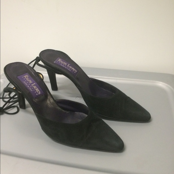 Ralph Lauren suede Slingback heels