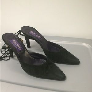 Ralph Lauren suede Slingback heels
