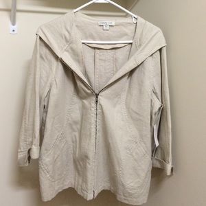 Coldwater Creek hooded zip front jacket.