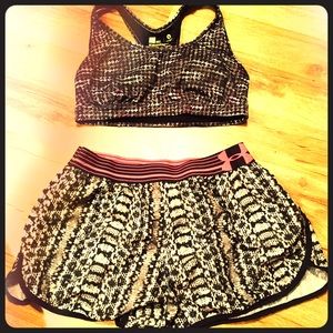 Super cute Under armour  shorts with  sports bra