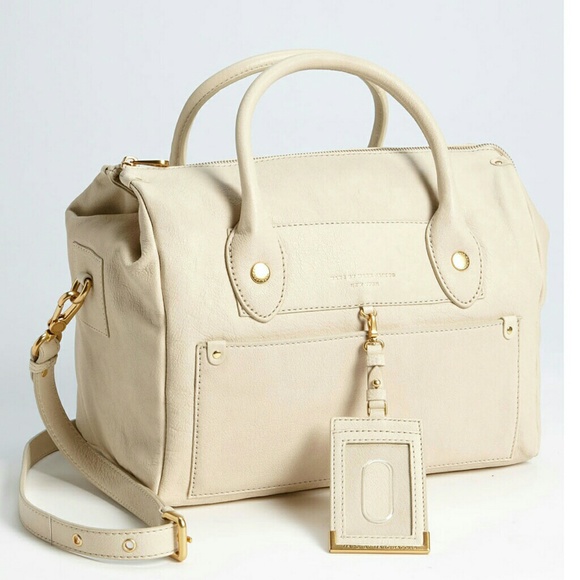 Marc Jacobs Large Satchel Crossbody Beige Cream