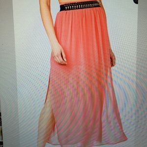 Maxi skirt in royal blue