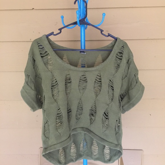 Olive Hi-Lo Sweatshirt