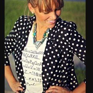 Lane Bryant polka dot blazer 14/16