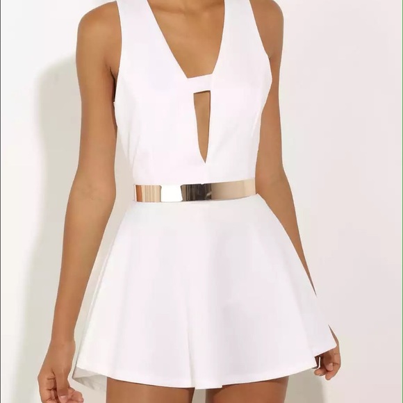 White Open Back Dress