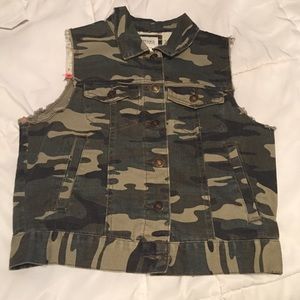 Denim Camo Vest