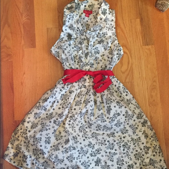 Black and white flowered dress