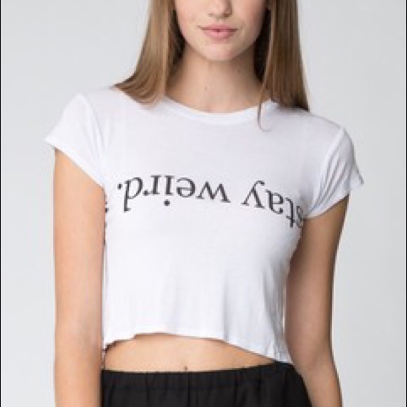 Brandy Melville STAY WEIRD Graphic Tee