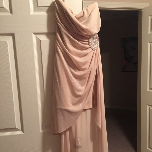 Gold, formal dress. Worn once.
