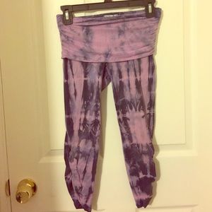 OM GIRL- purple yoga pants