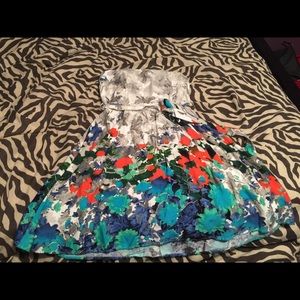 Strapless colorful dress