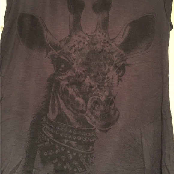 Over Sized Giraffe Graphic Tee