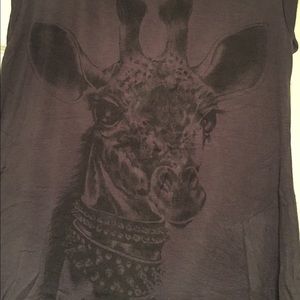 Over Sized Giraffe Graphic Tee