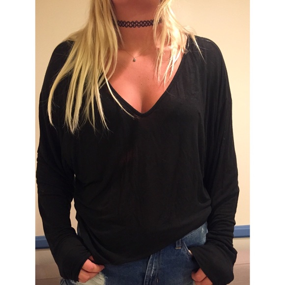 Brandy Melville Black Long Sleeve Shirt
