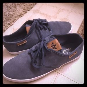 Blue Suede Adidas Shoes Sz 7.5