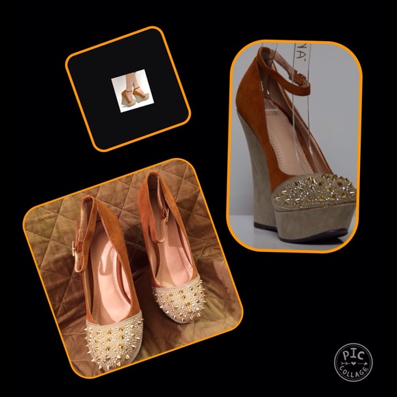 NWT LILIANA Studded Wedges 🎉HP🎉 Wardrobe Goals - Picture 4 of 4