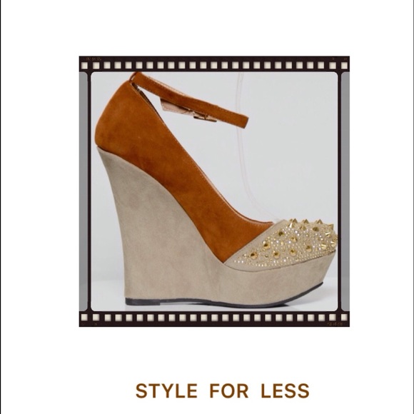 Liliana Shoes - NWT LILIANA Studded Wedges 🎉HP🎉 Wardrobe Goals