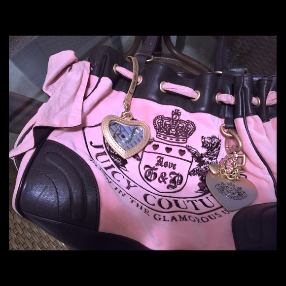 Juicy couture authentic purse w/mirror & charms
